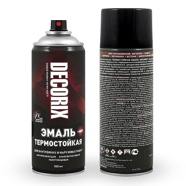 Эмаль термостойкая DECORIX
