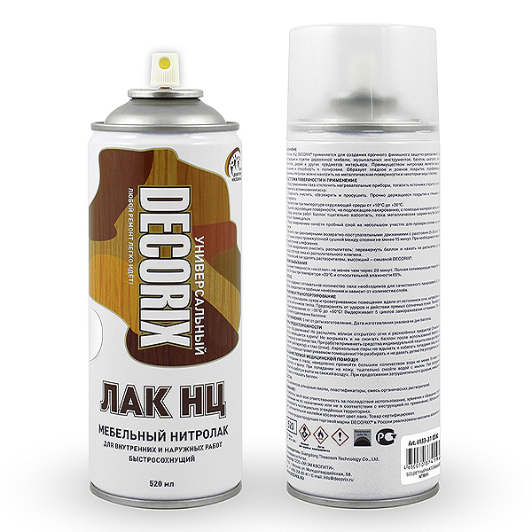 Лак НЦ мебельный нитролак Decorix