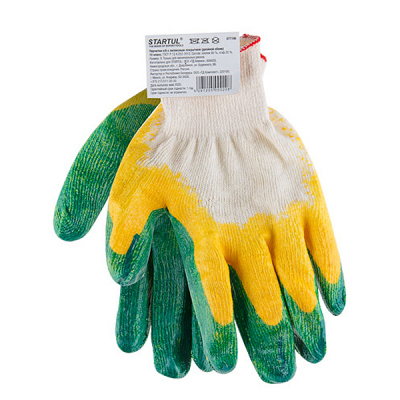 Перчатки трикотажные с 2-м латексным обливом Startul